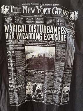 Fantastic Beasts The New York Ghost T-Shirt XL Black